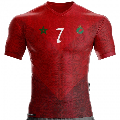 جيرسي كرة القدم المغربية للداعم موديل ZX-236 unitif.com