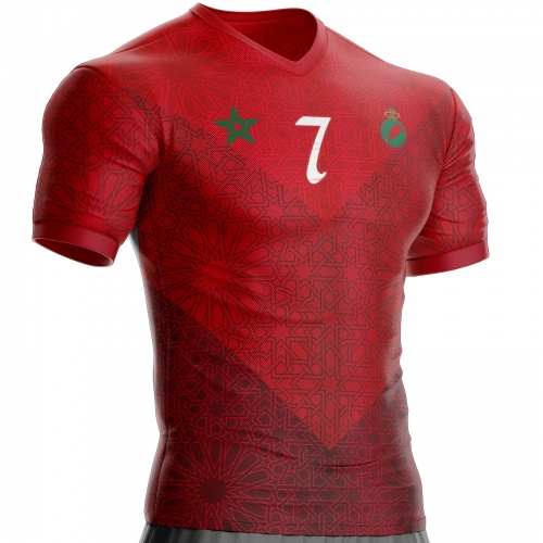 جيرسي كرة القدم المغربية للداعم موديل ZX-236 unitif.com