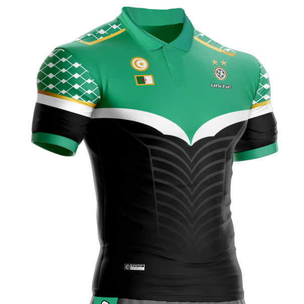 Algeria soccer jersey AG-75 for black supporter unitif.com