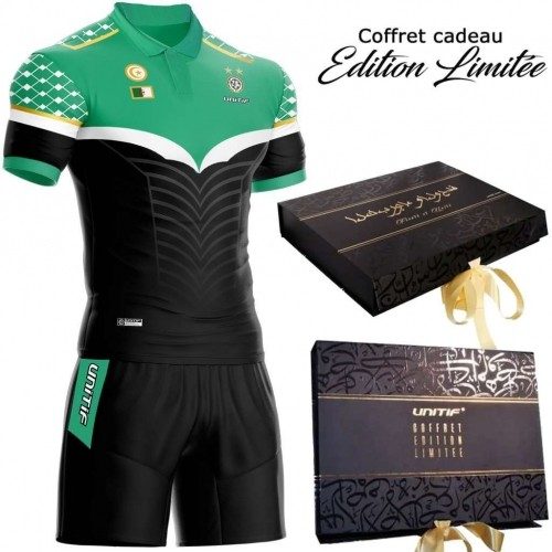 Juego de maillot negro de Argelia en caja de coleccionista Unitif.com
