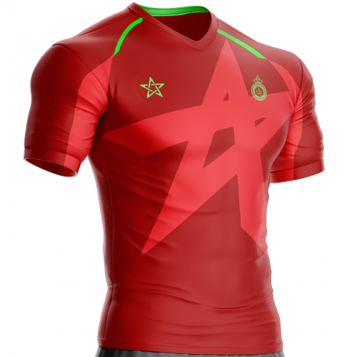 Marokko-Fußballtrikot für Fans, Modell MX-522 unitif.com