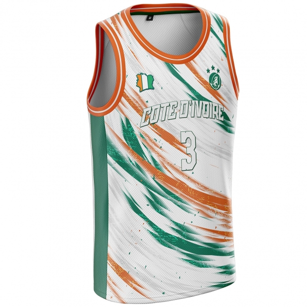 Camiseta de baloncesto de Costa de Marfil CI-14 unitif.com