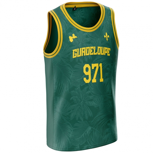 Guadeloupe basketball jersey GD-971 unitif.com