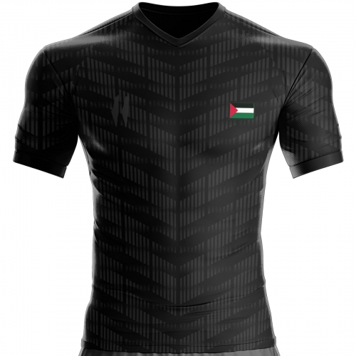 Palestine Black Football Jersey PL-132 Jet Black unitif.com