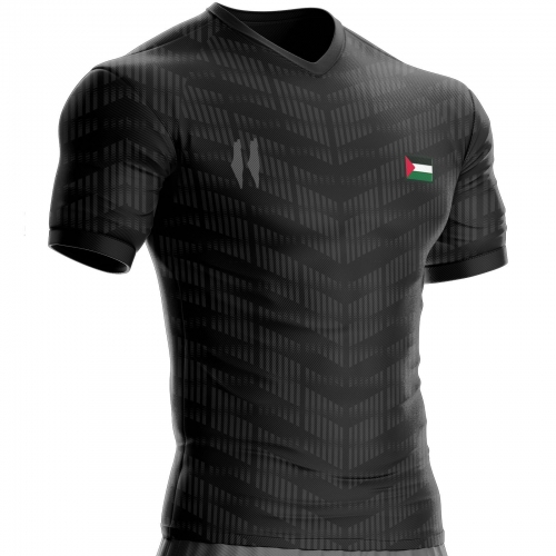 Palestine Black Football Jersey PL-132 Jet Black unitif.com