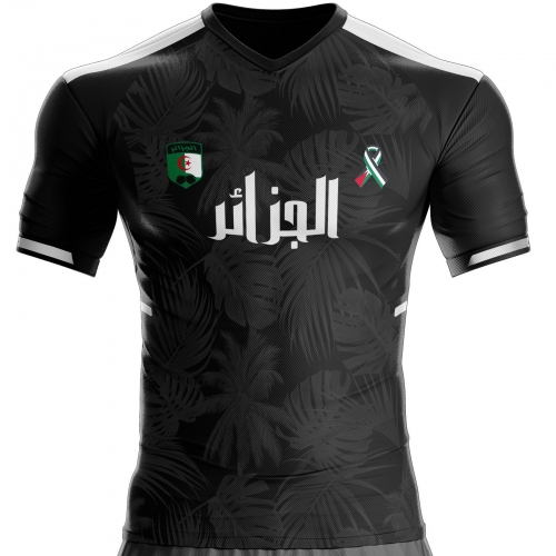 Algeria Palestine football jersey AG-PL-7 black unitif.com