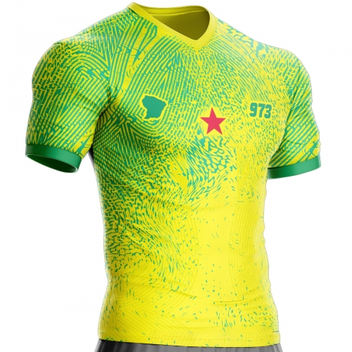 Guyana football shirt 973 B-77 to support unitif.com