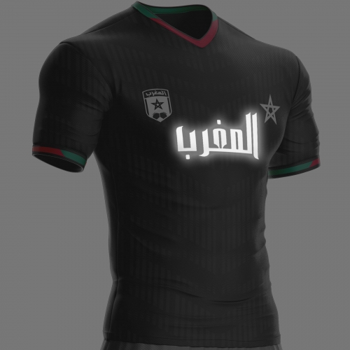 Marocko fotbollströja LIMITED EDITION Reflekterande anpassningsbar unitif.com