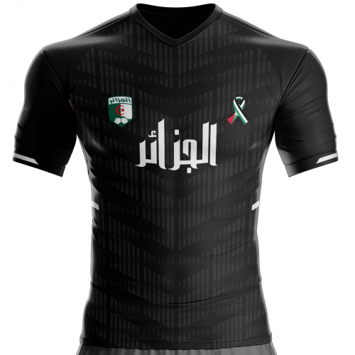 Algeria Palestine football jersey AG-PL-7 black unitif.com