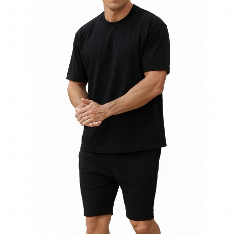 Completo T-shirt e pantaloncini neri TS-02 unitif.com