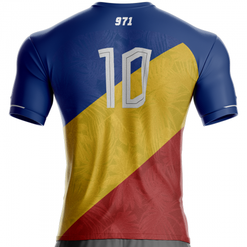 Guadeloupe football jersey GD-64 to support unitif.com