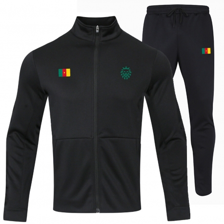 Chaqueta deportiva y pantalón negro Camerún CM-237 unitif.com