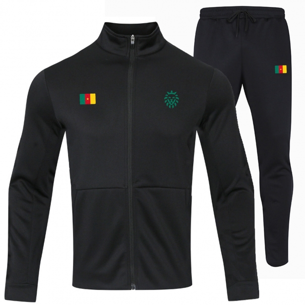 Chaqueta deportiva y pantalón negro Camerún CM-237 unitif.com