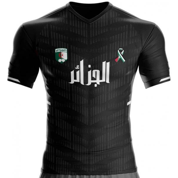 Maillot Algérie Palestine football AG-PL-7 noir unitif.com