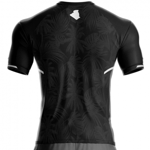 Algeria black football jersey GQS-01 to support unitif.com