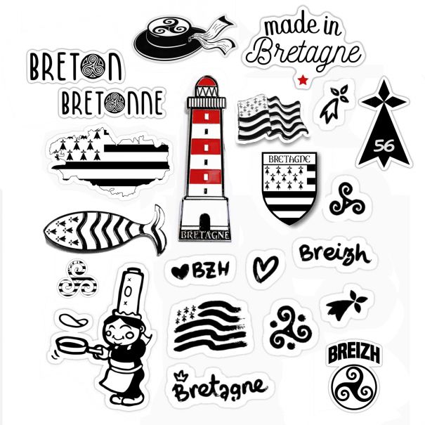 Viele Bretagne-Fußballaufkleber unitif.com