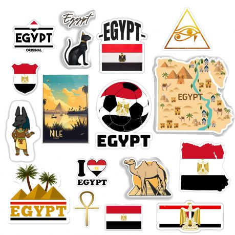 Lot d'autocollants Egypte football unitif.com