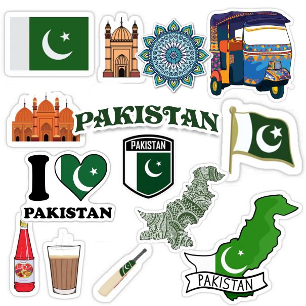 Pakistan fotboll klistermärke pack unitif.com