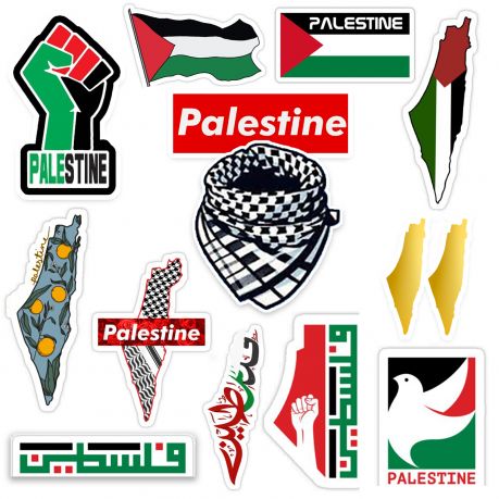 Lot d'autocollants Palestine unitif.com