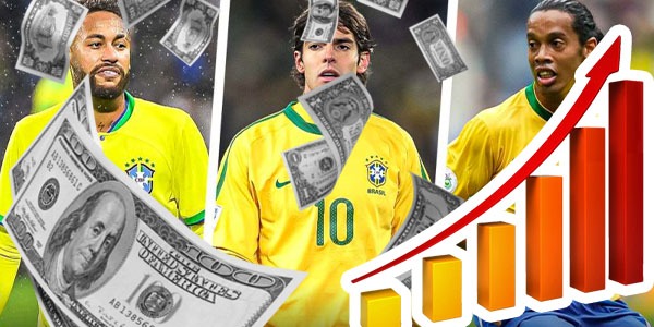 Brasilian 10 korkein pelaajapalkka
