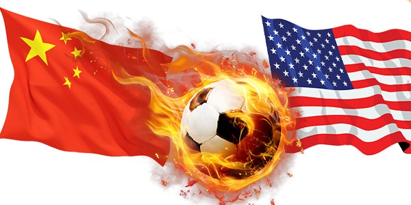 Kina VS USA: fotballkampen!